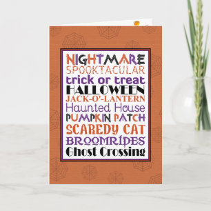Carte de vœux Halloween WordArt