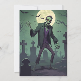 Carte de vœux Halloween – Zombie Zest