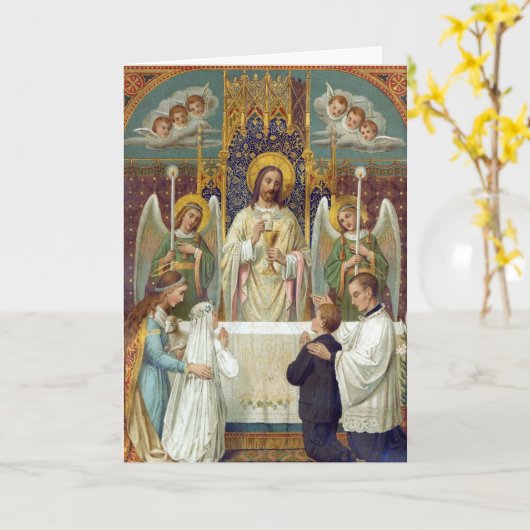 Carte de voeux : Halt in Awe (devis & salutation) (Fleur jaune)