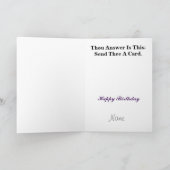 Carte de voeux Ham Radio Hamlet To CQ ou Not Cote (Intérieur)