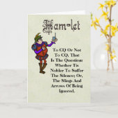 Carte de voeux Ham Radio Hamlet To CQ ou Not Cote (Fleur jaune)