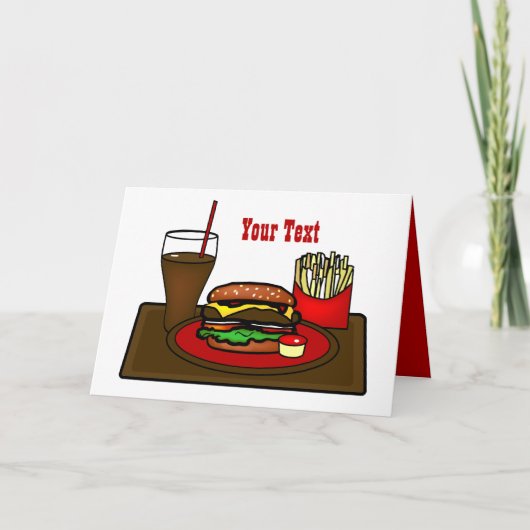 Carte de voeux Hamburger Platter (Devant)