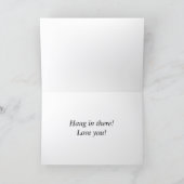 Carte de vœux Hang in There (Intérieur)