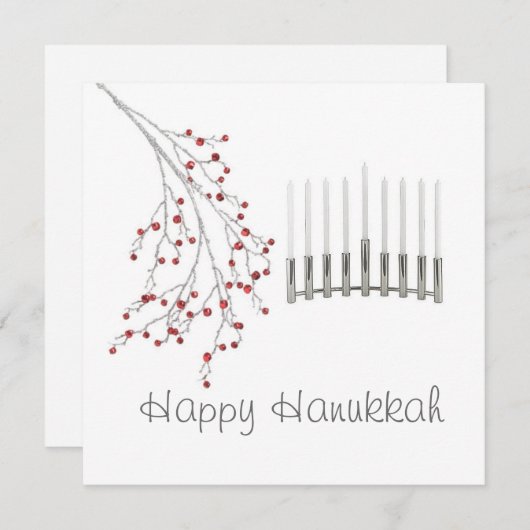 Carte de voeux Hanoukka (Devant / Derrière)