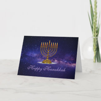 Carte de voeux Hanoukka avec belle Menorah