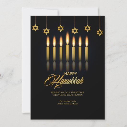 Carte de voeux Hanoukka Candles (Devant)