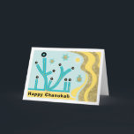 Carte de voeux Hanoukka/Chanukah/Enveloppe bleu/or<br><div class="desc">Carte de voeux Hanoukka/Chanukah avec Enveloppe blanche bleu/or. Conçu avec des menorahs, des dreidels et des étoiles de Davids dans un arrière - plan d'or et de blues. Personnalisez en supprimant, "Happy Chanukah" et en choisissant votre style de police, couleur, taille et libellé préférés. Utilisez la page intérieure vierge pour...</div>