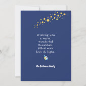 Carte de voeux HANOUKKA Chanukah Menorah Dreidel (Dos)