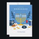 Carte de voeux Hanoukka Elements<br><div class="desc">Envoyez des voeux de vacances à tous avec cette carte de voeux Hanoukka festive. (Photo de Freepik). La carte est facile à customiser avec votre libellé, police et couleur de police. Pas exactement ce que vous cherchez ? Tous nos produits peuvent être conçus sur mesure pour répondre à vos besoins...</div>