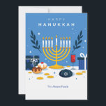 Carte de voeux Hanoukka Elements<br><div class="desc">Envoyez des voeux de vacances à tous avec cette carte de voeux Hanoukka festive. (Photo de Freepik). La carte est facile à customiser avec votre libellé, police et couleur de police. Pas exactement ce que vous cherchez ? Tous nos produits peuvent être conçus sur mesure pour répondre à vos besoins...</div>