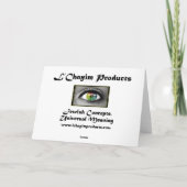 Carte de voeux Hanoukka Menorah & Eye Reflection (Dos)