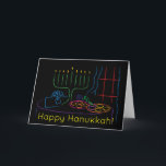 Carte de voeux Hanoukka Personnaliser avec envelop<br><div class="desc">Une carte de voeux Hanoukka (enveloppe incluse) à personnaliser. Pour votre plaisir de donner, j'ai créé une carte colorée simple, j'espère que vous apprécierez! Il vous suffit de choisir la taille, le style, la couleur et le libellé de votre police préférée pour customiser cette carte, à l'intérieur et à l'extérieur....</div>