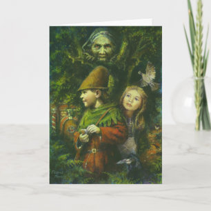 Carte de voeux Hansel et Gretel