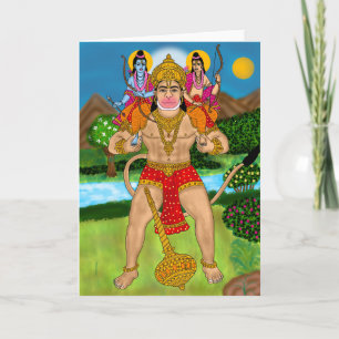 Carte de vœux Hanuman