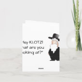 Carte de voeux Happy Bar Mitzvah - Funny Rabbi (Dos)