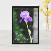 Carte de voeux Happy Boss's Day Iris (Fleur jaune)