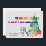 Carte de voeux Happy Everything Holiday<br><div class="desc">Une carte de vacances parfaite pour tous. Cette carte interactive est à vous de modifier ou d'utiliser tel que présenté. Tous les objets peuvent être plus grands ou plus petits ( -), traînés à n'importe quel endroit ou supprimés. Vous pouvez également choisir la couleur arrière - plan en cliquant sur...</div>