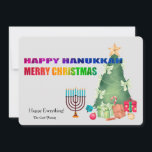 Carte de voeux Happy Everything Holiday<br><div class="desc">Une carte de vacances parfaite pour tous. Cette carte interactive est à vous de modifier ou d'utiliser tel que présenté. Tous les objets peuvent être plus grands ou plus petits ( -), traînés à n'importe quel endroit ou supprimés. Vous pouvez également choisir la couleur arrière - plan en cliquant sur...</div>