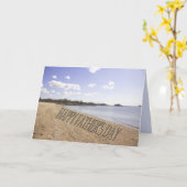 Carte de voeux Happy Fête des pères Beach (Fleur jaune)