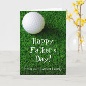 Carte de voeux Happy Fête des pères Golf (Fleur jaune)