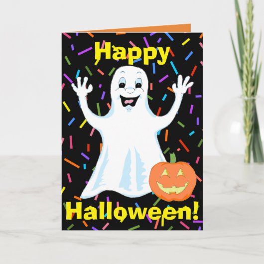 Carte de voeux Happy Ghost Halloween (Devant)