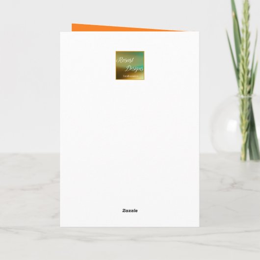 Carte de vœux Happy Halloween Orange & Black Frame (Dos)