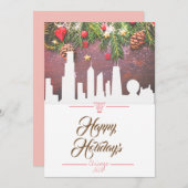Carte de voeux Happy Holidays de Chicago (Devant / Derrière)