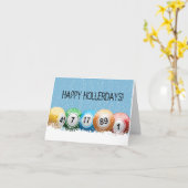 Carte de voeux Happy Hollerdays (Fleur jaune)
