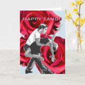 Carte de voeux HAPPY TANGO (Fleur jaune)