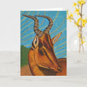 Carte de voeux Hartebeest (Fleur jaune)