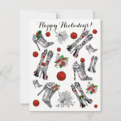 Carte de voeux haute talon Stiletto Noël Chaussure (Devant)