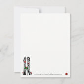 Carte de voeux haute talon Stiletto Noël Chaussure (Dos)