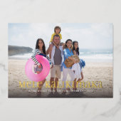 Carte de vœux hawaïenne Mele Kalikimaka sous film  (Recto)