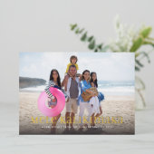 Carte de vœux hawaïenne Mele Kalikimaka sous film  (Debout devant)