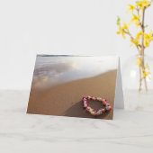 Carte de voeux Hawaiian Lei (Fleur jaune)