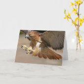 Carte de voeux Hawk (Fleur jaune)