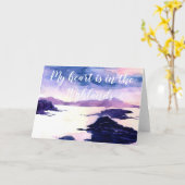 Carte de voeux Heart in the Highlands Watercolor (Fleur jaune)