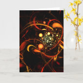 Carte de voeux Heartbeat Abstrait Art (Fleur jaune)