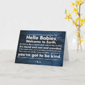 Carte de voeux "Hello Babies" (Fleur jaune)