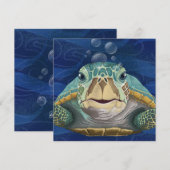 Carte de vœux Hello Turtle (Devant / Derrière)