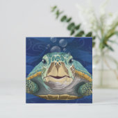 Carte de vœux Hello Turtle (Debout devant)