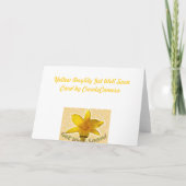 Carte de vœux Hémérocalle jaune pour un prompt rét (Dos)