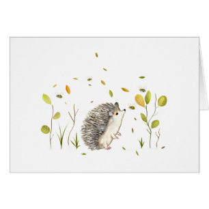 Carte de voeux Hérisson