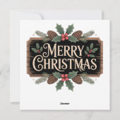Carte de vœux Hérisson de Noël (Dos)