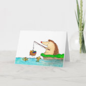 Carte de vœux Hérisson Joyeuses Pâques par N. Jane (Devant)
