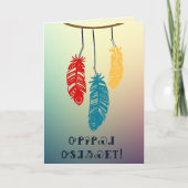 Carte de voeux heureuse cherokee d'anniversaire (Devant)