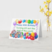 Carte de voeux heureuse de 65 anniversaires (Fleur jaune)