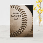 Carte de voeux heureuse de base-ball de fête des (Fleur jaune)