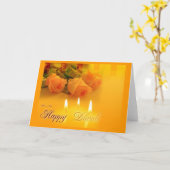 Carte de voeux heureuse de Diwali (Fleur jaune)