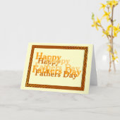 Carte de voeux heureuse de fête des pères (Fleur jaune)